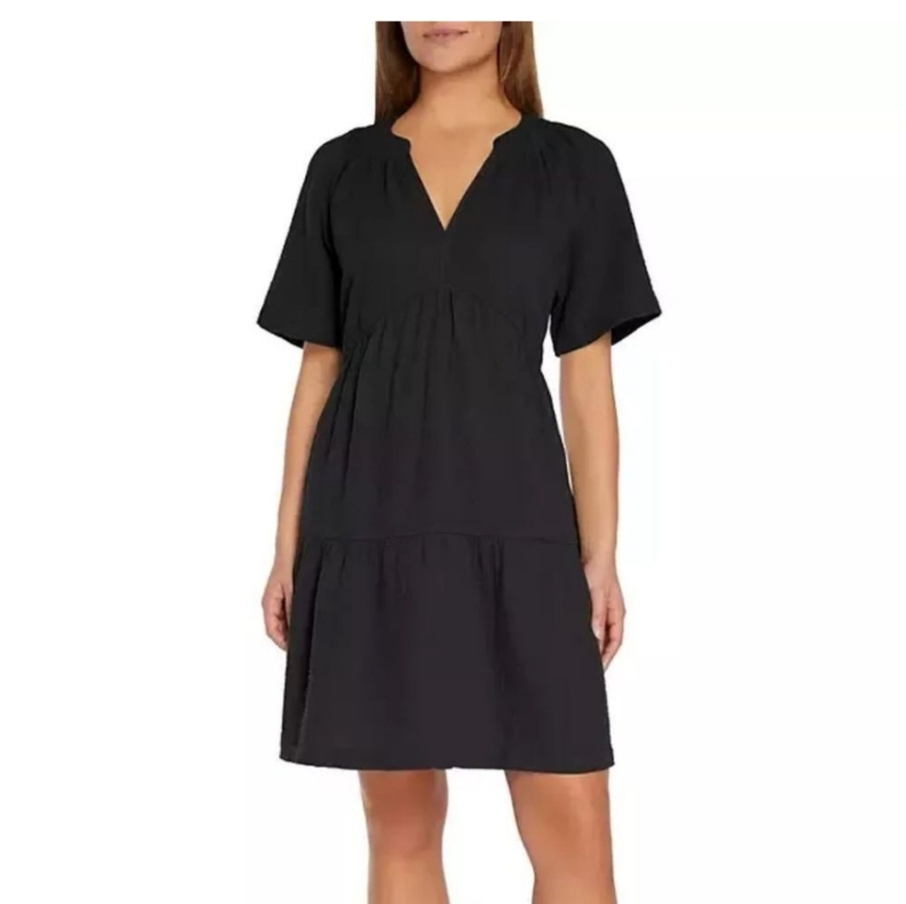 GAP Black Gauze Dress, XS Extra Small